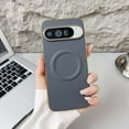 thumbnail image 1 of Magnetic For Google Pixel 9 Pro XL Phone Case,Compatible with Mag-safe,Luxury Golden Electroplated Bumper Design,PU Leather Back Shcokproof Anti-fall Ultra Slim Rugged Phone Case,Gray, 1 of 8
