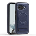 thumbnail image 1 of Magnetic for Google Pixel 9a PU Leather Case, Compatible with Magsafe, Built-in Invisible Stand, Premium Ultra Slim Adjustable Kickstand Protective Phone Case for Google Pixel 9a, Blue, 1 of 7
