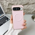 thumbnail image 1 of Magnetic For Google Pixel 9a Phone Case,Compatible with Mag-safe,Luxury Golden Electroplated Bumper Design,PU Leather Back Shcokproof Anti-fall Ultra Slim Rugged Phone Case,Pink, 1 of 8