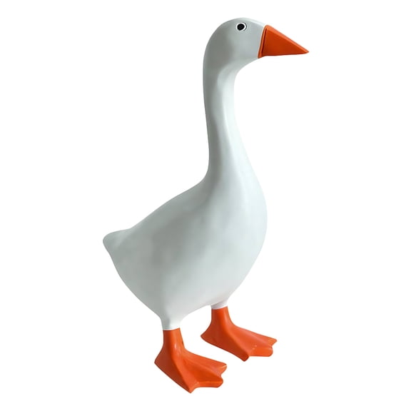 Magnetic Goose Key Holder, Cute Duck Resin Statue Key Hanger, Multi-Purpose Entryway Office Desk Organizer Decor