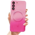 thumbnail image 1 of Magnetic Gradient for Samsung Galaxy S21 FE 5G Phone Case, Compatible with MagSafe, Full Camera Lens Film Protection Soft Silicone Shockproof Matte Cover for Galaxy S21 FE 6.4" (Rose Pink), 1 of 11