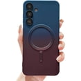 thumbnail image 1 of Magnetic Gradient for Samsung Galaxy S23 FE Phone Case, Compatible with MagSafe, Full Camera Lens Film Protection Soft Silicone Shockproof Matte Cover for Galaxy S23 FE 6.4" (Blue Wine red), 1 of 8