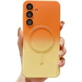thumbnail image 1 of Magnetic Gradient for Samsung Galaxy S23 FE Phone Case, Compatible with MagSafe, Full Camera Lens Film Protection Soft Silicone Shockproof Matte Cover for Galaxy S23 FE 6.4" (Orange Yellow), 1 of 12