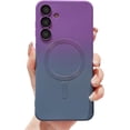 thumbnail image 1 of Magnetic Gradient for Samsung Galaxy S23 FE Phone Case, Compatible with MagSafe, Full Camera Lens Film Protection Soft Silicone Shockproof Matte Cover for Galaxy S23 FE 6.4" (Purple Gray), 1 of 12