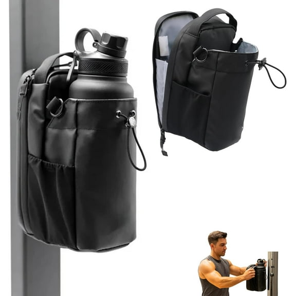 Magnetic Gym Bag - Bottle with Magnetic Attachment, Use ﻿﻿aquaguard Zippers & Neodymium Magnets, Securely to Any Metal Surface, Holds up to 15 Lbs