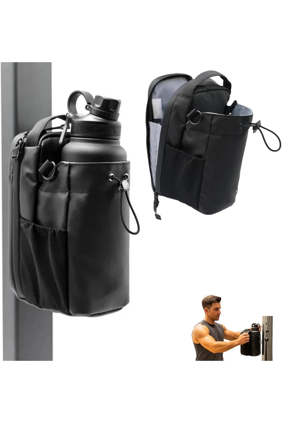 Magnetic Gym Bag - Bottle with Magnetic Attachment, Use aquaguard Zippers & Neodymium Magnets, Securely to Any Metal Surface, Holds up to 15 Lbs