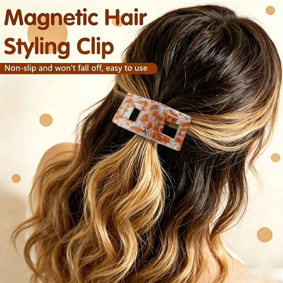 Magnetic Hair Clips ,Hair Clips for Styling & Thick Hair,Claw Clips & Barrettes for Women,Strong Hold Non-Slip No-Crease Hair
