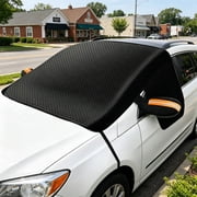Magnetic Half Car Windshield Cover, UV Blocking Heat Protection, Sun Shade Uv Protection Heat Shield For Auto Outdoor Vehicles 11.8x11.8x1.2 Inch