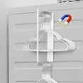 thumbnail image 1 of Magnetic Hanger Organizer Stacker,Clothes Hanger Storage Rack,Hanger Holder for Closet Laundry Room Washing Machine,White, 1 of 4