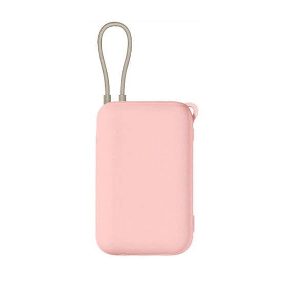 Shockproof Silicone Case Cover for Xiaomi Power Bank 10000mAh P15ZM with Built-in Cable Storage - Slim Protective Skin, Anti-Scratch Dustproof Drop Protection