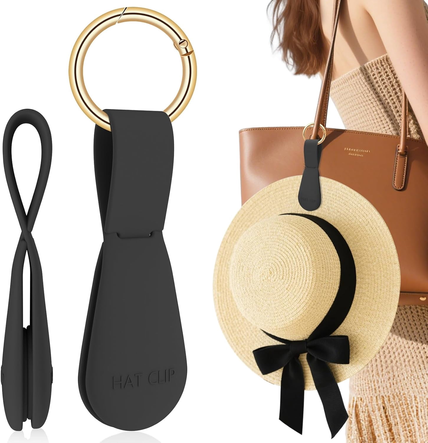 Magnetic Hat Clip for Travel on Bag, Silicone Holder Tote Beach Hand ...
