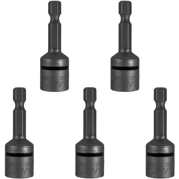 Magnetic  Head Driver Bit w/Quick Change Shank - Used for Installing Screws, Nuts, Bolts, etc. - (5 PACK)