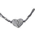 thumbnail image 1 of Magnetic Heart Necklace for Women, Multi-Layer Studded Magnes Clavicle Chain, Elegant Rhinestone Jewelry Donativum for Eius Anniversary, 1 of 9