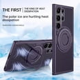 thumbnail image 1 of for Magnetic Heat Dissipatio case for Samsung Galaxy S23 Ultra, Compatible with MagSafe, Cooling Drop Protection, Adjustable Kickstand case, Ice Armour Cool Matte Material Phone Case,Purple, 1 of 2