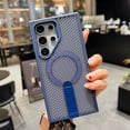 thumbnail image 1 of Magnetic Heat Dissipation Case for Samsung Galaxy S25 Ultra, Compatible with Magsafe, Drop Protection, Adjustable Kickstand Case, Armor Cool Matte Acrylic TPU Material for S25 Ultra - Blue, 1 of 11