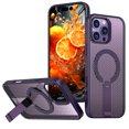 thumbnail image 1 of Magnetic Heat Dissipation Case for iPhone 15 Plus, Compatible with Magsafe, Drop Protection, Adjustable Kickstand Case, Armor Cool Matte Acrylic TPU Material for iPhone 15 Plus - Purple, 1 of 7