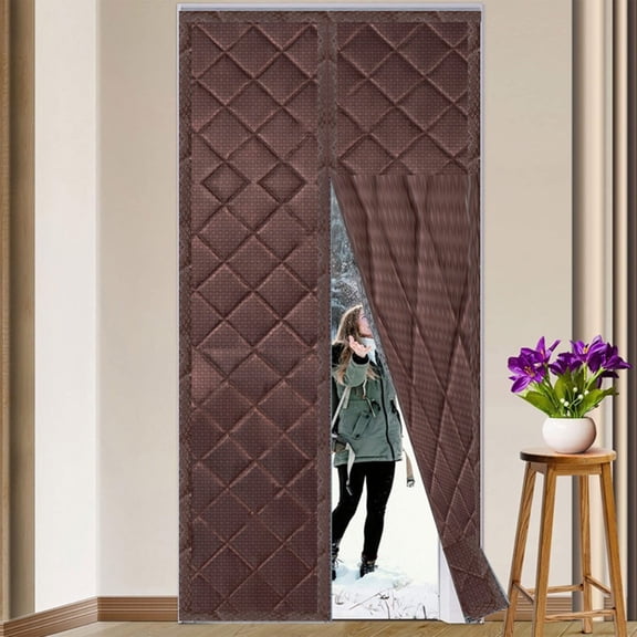 Magnetic Heat Protection Door Curtain, Noise Reduction, Automatic Self-Closing Screen, Foldable Thermal Insulation Barrier for Interior, Patio, Bedroom and Kitchen Doors