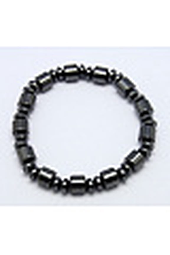Magnetic Hematite Bracelets Black Size: 54mm inner diameter beads: 6~8mm in diameter Material: Hematite