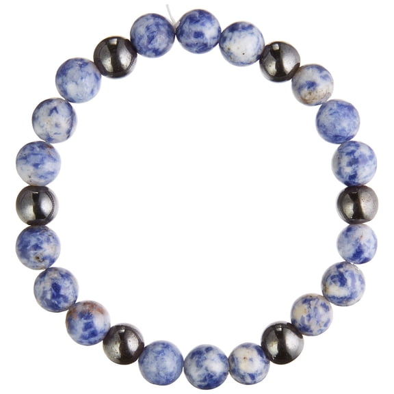 Magnetic Hematite Bracelets, Blue Sodalite - Love/Friendship