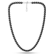 Magnetic Hematite Necklace 6mm Round Beads