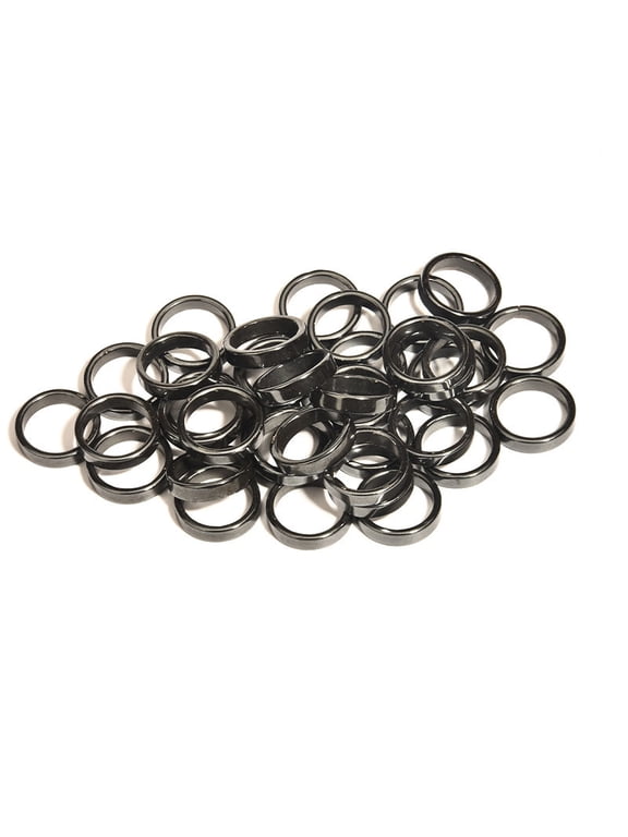 Magnetic Hematite Ring - Flat Design, Available in Magnetic & Non-Magnetic Options 1 Piece