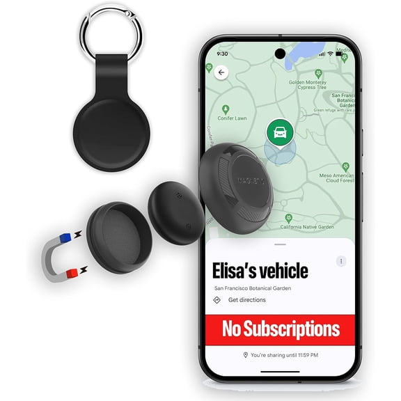 Magnetic Hidden GPS Tracker for Vehicles – 365 Days Battery Life, No Subscription, Car Tracker Device Hidden (Android Tracker)