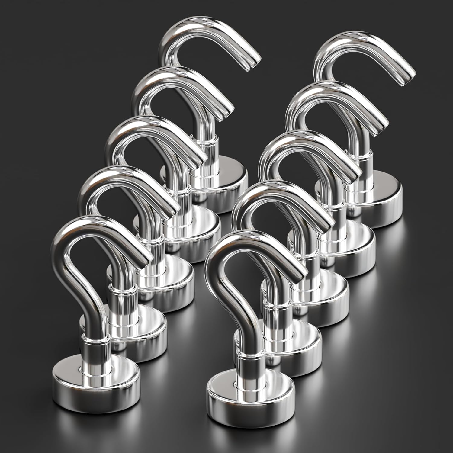 Magnetic Hooks 27 LBS Heavy Duty Neodymium Magnets for Outdoor Backyard ...