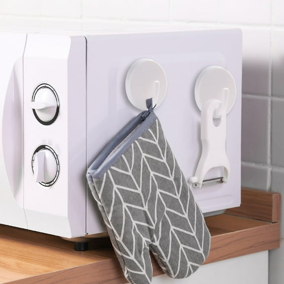 Magnetic Hooks under $5! kkbbma Magnetic Adhesive Hooks, Strong No Drilling Wall Organizer, Multi Purpose Storage for Kitchen Bathroom Refrigerator, White ABS Plastic Hooks 2-Pack