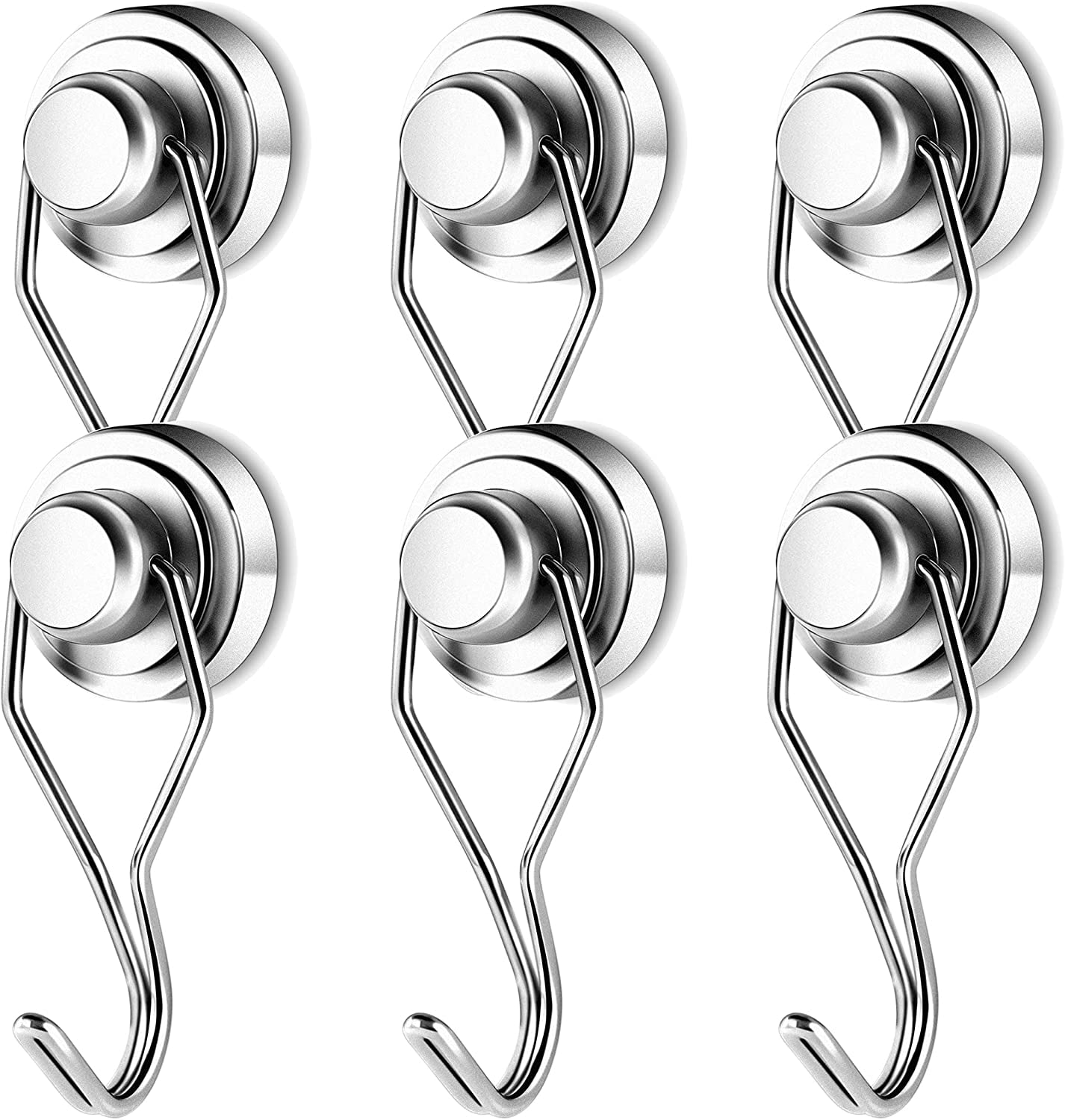 Magnetic Hooks Heavy Duty FINDMAG 6Pack Black Strong Magnetic