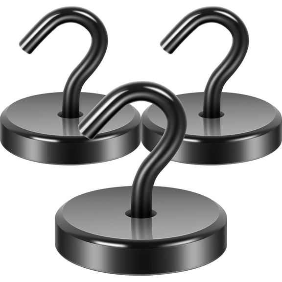 Magnetic Hooks, Cruise Ship Essentials, 170lb+ Heavy Duty Hooks for Cabins, Refrigerator, Grill, Hanging, and Travel | Extra Strong Must-Haves Magnet Hook,Black
