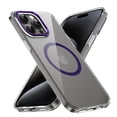 thumbnail image 1 of Magnetic Hybrid Clear Case for iPhone 14 Pro Max - [Compatible with MagSafe] [Not Yellowing] Hard Transparent Back Phone Case Cover,Scratch-Resistant Back,Drop Proof,Shockproof Phone Case,Purple, 1 of 9