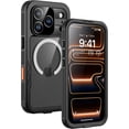 thumbnail image 1 of Magnetic IP68 Waterproof Dustproof Phone Case for iPhone 17 / 18 Pro Max (6.9"), Heavy Duty Full-Body Rugged Protective Cover with Built-in Screen Protector,Cosmic Orange, 1 of 1