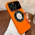thumbnail image 1 of Magnetic For IPhone 11 Pro Max Case Logo View, Window Glass Lens Camera Protector ,Compatible with Magsafe, Women Men Shockproof Hard Slim Matte Cases Cover for IPhone 11Pro Max 6.7 inch (Orange), 1 of 14