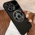thumbnail image 1 of Magnetic For IPhone 11 Pro Max Case Logo View, Window Glass Lens Camera Protector ,Compatible with Magsafe, Women Men Shockproof Hard Slim Matte Cases Cover for IPhone 11Pro Max 6.7 inch (Black), 1 of 9
