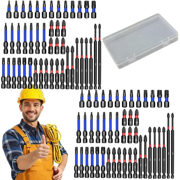 Magnetic Impact Screwdriver Bit Set, Nut Driver Set for Drill and Impact Driver, Heavy Duty Steel Bits with Strong Magnet Tip, Precision Fastening Tools for Home Repair, Automotive(2Sets)