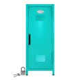 thumbnail image 1 of Magnetic Impressions 10.75" Tall Mini Metal Storage Locker with Lock and Key, Teal, 1 of 5