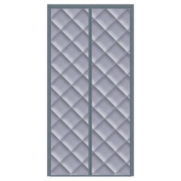Magnetic Insulated Door Curtain Thermal Draft Blocker Quilted Door Cover For Winter Cold Weather Home Insulation 31.60X81.00Inch