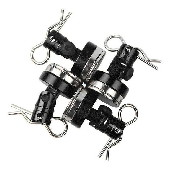 Magnetic Invisible Body Post Mount w/ R clips for 1/8 1/10 1/16 RC Car HSP 4pcs