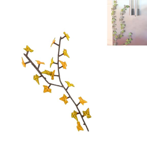 Magnetic Ivy for Fridge with Articulating Stems,Home Kitchen Refrigerator Decor Ivy Vine Leaf Magnetic 3D Printed Magnets Funny Fridge Magnets for Locker Fridge