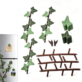 Magnetic Ivy for Fridge, Lifelike 3D Printed Leaves, Eco-Friendly PLA Material for Fridges, Lockers Whiteboards Cabinets Notes Photos Décor