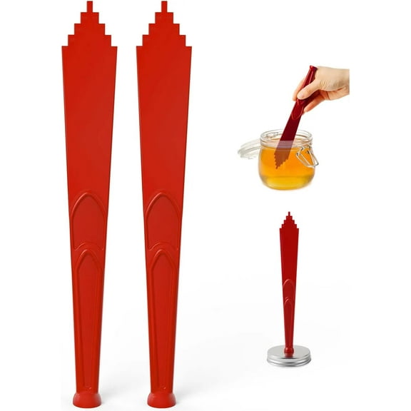 Magnetic Jar Lid Lifter and Canning Bubble Popper Remover Measurer, 3 In 1 Tools Supplies for Pot Home (2PCS)