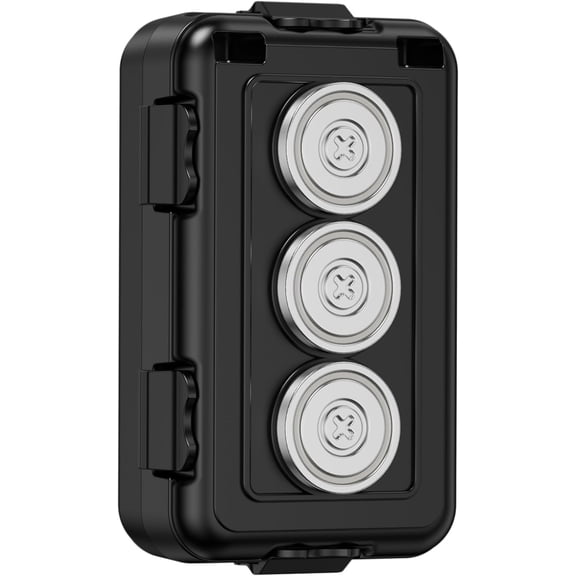 Magnetic Key Box,Magnet Key Holder Under car,Hide a Key Magnetic Holder,IPX7 Waterproof Key Hider Outdoor (Regular)