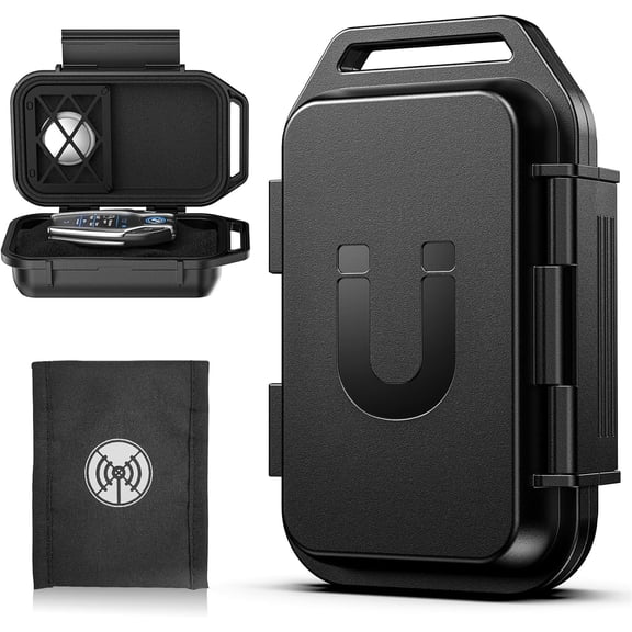 Magnetic Key Box, Magnetic Key Holder Under Car, Hide a Key Magnetic Car, Waterproof & Dustproof Magnetic Key Hider Outdoor, Magnet Storage Box