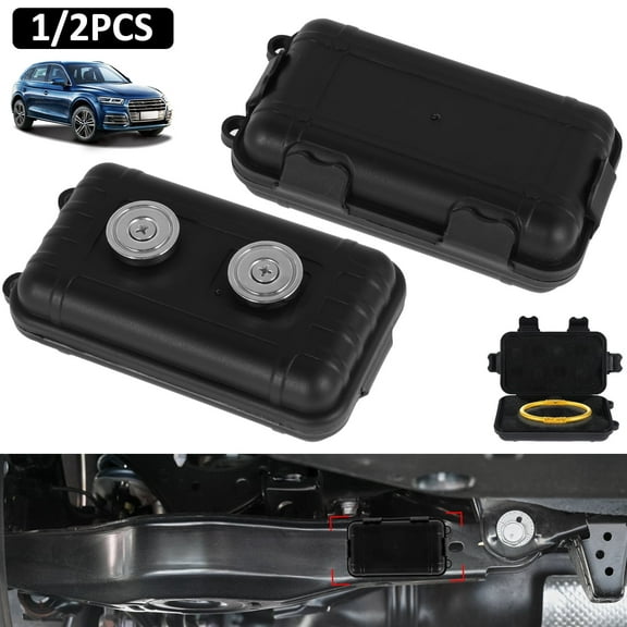Magnetic Key Holder Under Car,Hide A Key Magnetic Car Key Holder Key Hider with Strong Magnet Waterproof Magnetic Key Hider,Magnetic Key Box for Under Car Vehicles (Black)