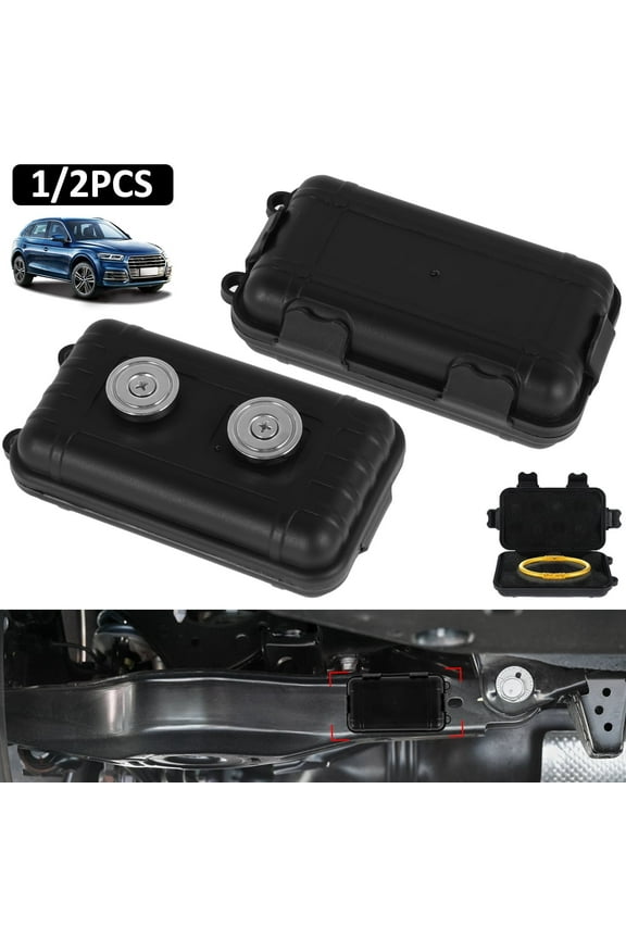 Magnetic Key Holder Under Car,Hide A Key Magnetic Car Key Holder Key Hider with Strong Magnet Waterproof Magnetic Key Hider,Magnetic Key Box for Under Car Vehicles (Black)
