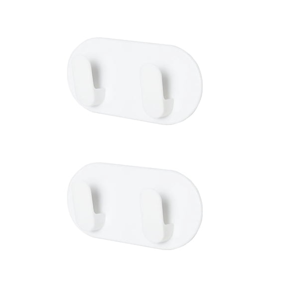 Magnetic Key Holder - Small Magnetic Holder with 2 Hooks for Metal Doors, Refrigerators, Lockers - Organize Towels, Bags, Umbrellas at Workplace and Home-Magnetic Hanger Holder (2Pcs)
