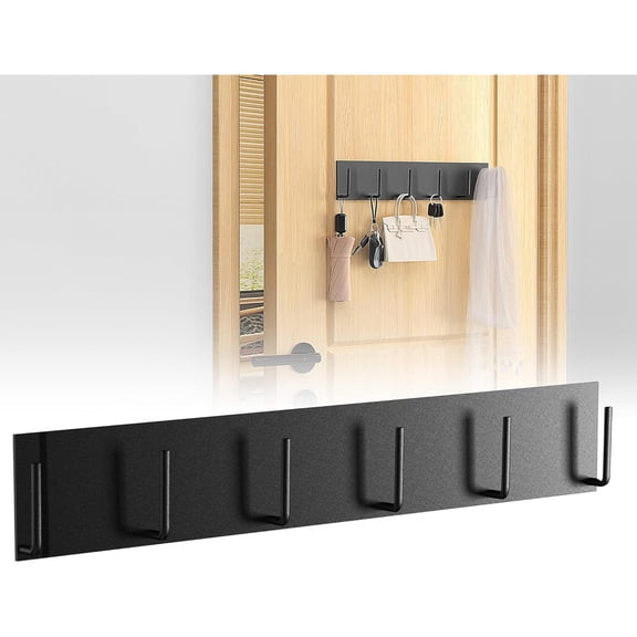 Magnetic Key Holder for Wall with 6 Hooks for Metal Door, Refrigerator, Kitchen, for Hanging Keys, Towels and Utensils