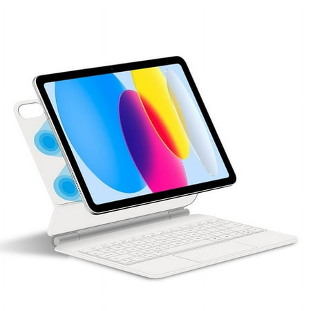 Magnetic Keyboard Case for iPad 10th (10.9 inch 2022) & 11th (A16, 2025) Wireless Bluetooth Tablet Magic Keyboard iPad 10.9 inch 10th / 11th Gen Stand Folio Cover Multi-Touch Slim & Lightweight