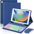 thumbnail image 1 of Magnetic Keyboard Mouse Combo Case with RGB Backlight Keypad & Stylus Slot for iPad 10.2" 7/8/9 Gen, Air 3, Pro 10.5",Navy Blue, 1 of 9