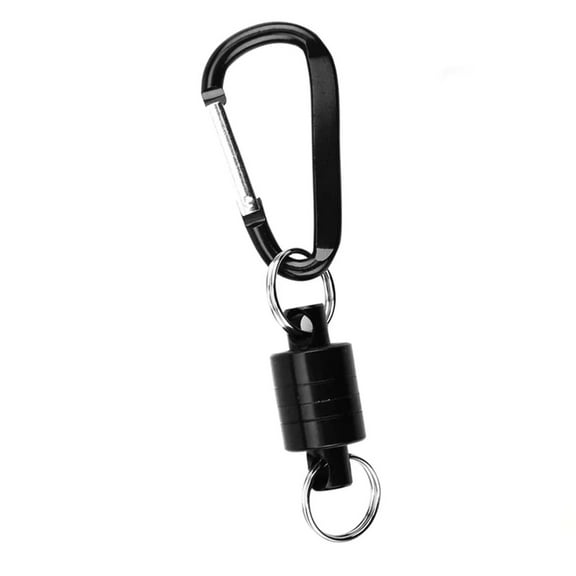 Magnetic Keychain Quick Disconnect with Carabiner To Securely Attach Keys Or ID Badges To Purse & Belt - Easy Access to Keys, Badges & Other Accessories